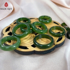 Nhẫn đá bản hẹ đá ngọc bích