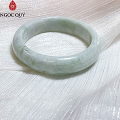 Vòng cẩm thạch bản hẹ type A chất nếp - Ngọc Quý