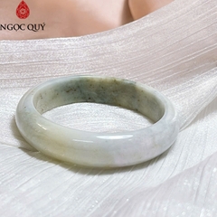 Vòng cẩm thạch bản hẹ type A chất nếp - Ngọc Quý