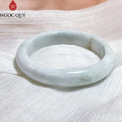Vòng cẩm thạch bản hẹ type A chất nếp - Ngọc Quý