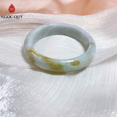 Vòng cẩm thạch bản hẹ type A chất nếp - Ngọc Quý