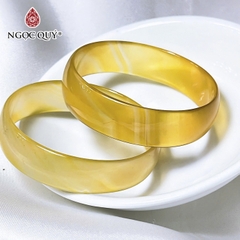 Vòng tay mã não vàng bản hẹ ni 56