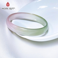 Vòng mã não uyên ương xanh hồng bản hẹ mỏng ni 54