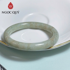 Vòng cẩm thạch A Myanmar - Ngọc phỉ thúy type A bản bản tròn 7-8mm lục điểm hoàng phỉ - Ngoc Quý