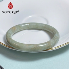 Vòng cẩm thạch A Myanmar - Ngọc phỉ thúy type A bản bản tròn 7-8mm lục điểm hoàng phỉ - Ngoc Quý