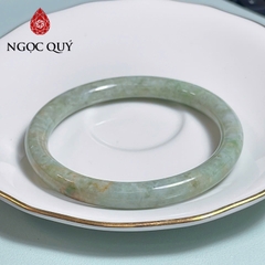 Vòng cẩm thạch A Myanmar - Ngọc phỉ thúy type A bản bản tròn 7-8mm lục điểm hoàng phỉ - Ngoc Quý