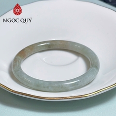 Vòng cẩm thạch A Myanmar - Ngọc phỉ thúy type A bản bản tròn 7-8mm lục điểm hoàng phỉ - Ngoc Quý