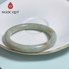 Vòng cẩm thạch A Myanmar - Ngọc phỉ thúy type A bản bản tròn 7-8mm lục điểm hoàng phỉ - Ngoc Quý