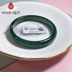 Vòng cẩm thạch A- Phỉ thúy lam ngọc type A chất nếp băng ni 54-60 mm ( kèm kiểm định Type A liulab)  -Ngọc Quý
