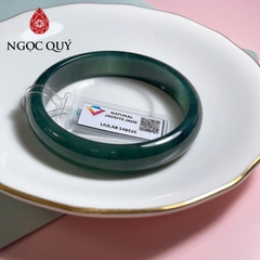 Vòng cẩm thạch A- Phỉ thúy lam ngọc type A chất nếp băng ni 54-60 mm ( kèm kiểm định Type A liulab)  -Ngọc Quý