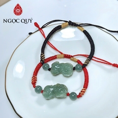 Vòng thắt dây tỳ hưu đá cẩm thạch lam ngọc type A 15x24mm