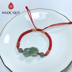 Vòng thắt dây tỳ hưu đá cẩm thạch lam ngọc type A 15x24mm