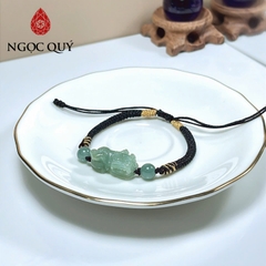 Vòng thắt dây tỳ hưu đá cẩm thạch lam ngọc type A 15x24mm