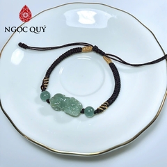 Vòng thắt dây tỳ hưu đá cẩm thạch lam ngọc type A 15x24mm