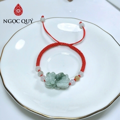 Vòng cẩm thạch A - Vòng thắt dây tỳ hưu đá cẩm thạch type A - Ngọc Quý