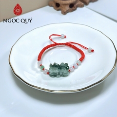 Vòng cẩm thạch A - Vòng thắt dây tỳ hưu đá cẩm thạch type A - Ngọc Quý