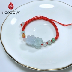 Vòng cẩm thạch A - Vòng thắt dây tỳ hưu đá cẩm thạch type A - Ngọc Quý