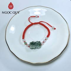 Vòng cẩm thạch A - Vòng thắt dây tỳ hưu đá cẩm thạch type A - Ngọc Quý