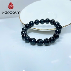 Vòng cẩm thạch A - Phỉ thúy gà đen type A chất nếp hạt 6-10mm - Ngọc Quý