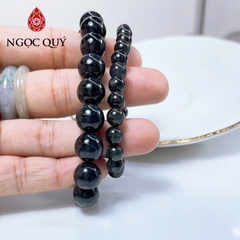 Vòng cẩm thạch A - Phỉ thúy gà đen type A chất nếp hạt 6-10mm - Ngọc Quý