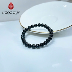 Vòng cẩm thạch A - Phỉ thúy gà đen type A chất nếp hạt 6-10mm - Ngọc Quý