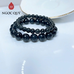 Vòng cẩm thạch A - Phỉ thúy gà đen type A chất nếp hạt 6-10mm - Ngọc Quý