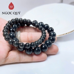 Vòng cẩm thạch A - Phỉ thúy gà đen type A chất nếp hạt 6-10mm - Ngọc Quý