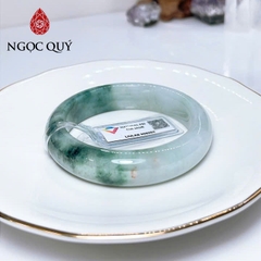 Vòng cẩm thạch A - Ngọc phỉ thúy type A xanh táo hóa bay chất nếp mịn ni 52 mm (kèm kđ type A)- Ngoc Quý