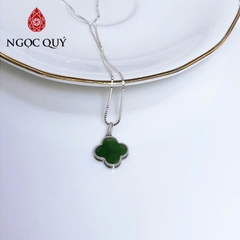 Dây chuyền ngọc bích - Dây chuyền cỏ 4 lá ngọc bích - Ngọc Quý