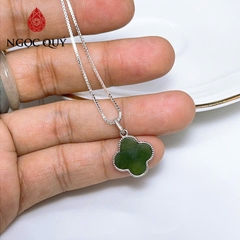 Dây chuyền ngọc bích - Dây chuyền cỏ 4 lá ngọc bích - Ngọc Quý