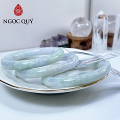 Vòng cẩm thạch A - Vòng phỉ thúy type A bản tròn xuân đới tài ni 56 mm ( Kèm kđ type A) - Ngọc Quý