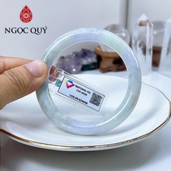 Vòng cẩm thạch A - Vòng phỉ thúy type A bản tròn xuân đới tài ni 56 mm ( Kèm kđ type A) - Ngọc Quý