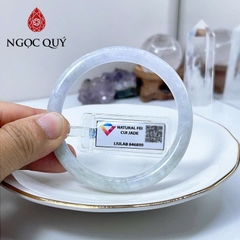 Vòng cẩm thạch A - Vòng phỉ thúy type A bản tròn xuân đới tài ni 56 mm ( Kèm kđ type A) - Ngọc Quý