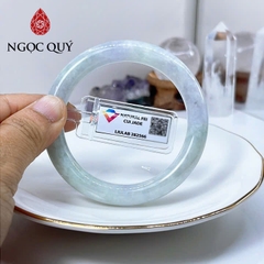 Vòng cẩm thạch A - Vòng phỉ thúy type A bản tròn xuân đới tài ni 56 mm ( Kèm kđ type A) - Ngọc Quý