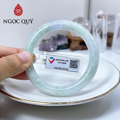 Vòng cẩm thạch A - Vòng phỉ thúy type A bản tròn xuân đới tài ni 56 mm ( Kèm kđ type A) - Ngọc Quý