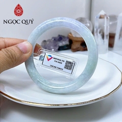 Vòng cẩm thạch A - Vòng phỉ thúy type A bản tròn xuân đới tài ni 56 mm ( Kèm kđ type A) - Ngọc Quý