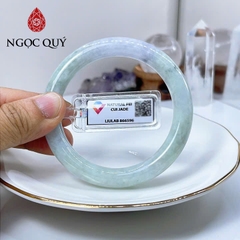 Vòng cẩm thạch A - Vòng phỉ thúy type A bản tròn xuân đới tài ni 56 mm ( Kèm kđ type A) - Ngọc Quý