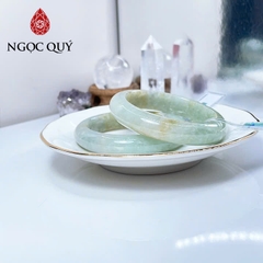 Vòng cẩm thạch A - Vòng phỉ thúy type A bản hẹ thu hương ni 55 mm ( Kèm kđ type A) - Ngọc Quý