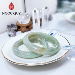 Vòng cẩm thạch A - Vòng phỉ thúy type A bản hẹ thu hương ni 55 mm ( Kèm kđ type A) - Ngọc Quý