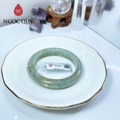 Vòng cẩm thạch A - Vòng phỉ thúy type A bản hẹ thu hương ni 55 mm ( Kèm kđ type A) - Ngọc Quý