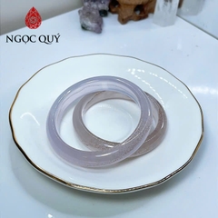 Vòng mã não - Vòng mã não trắng ánh tím điểm chu sa chất 4A thiên nhiên bản 10-11mm- Ngọc Quý