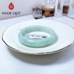 Vòng cẩm thạch A - Ngọc phỉ thúy type A xanh táo hóa bay chất nếp mịn ni 52 mm (kèm kđ type A)- Ngoc Quý
