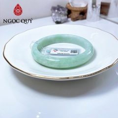 Vòng cẩm thạch A - Ngọc phỉ thúy type A xanh táo hóa bay chất nếp mịn ni 52 mm (kèm kđ type A)- Ngoc Quý