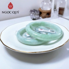 Vòng cẩm thạch A - Ngọc phỉ thúy type A xanh táo hóa bay chất nếp mịn ni 52 mm (kèm kđ type A)- Ngoc Quý