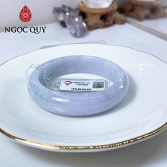 Vòng cẩm thạch A - Vòng phỉ thúy type A tím tử la lan điểm hoàng phỉ ni 52- 56 mm (Kèm kđ) LM79 - Ngọc Quý
