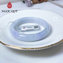Vòng cẩm thạch A - Vòng phỉ thúy type A tím tử la lan điểm hoàng phỉ ni 52- 56 mm (Kèm kđ) LM79 - Ngọc Quý