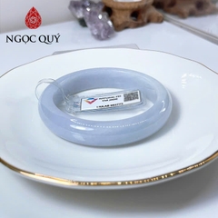 Vòng cẩm thạch A - Vòng phỉ thúy type A tím tử la lan điểm hoàng phỉ ni 52- 56 mm (Kèm kđ) LM79 - Ngọc Quý