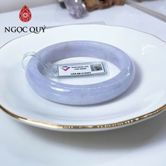 Vòng cẩm thạch A - Vòng phỉ thúy type A tím tử la lan điểm hoàng phỉ ni 52- 56 mm (Kèm kđ) LM79 - Ngọc Quý