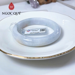 Vòng cẩm thạch A - Vòng phỉ thúy type A tím tử la lan điểm hoàng phỉ ni 52- 56 mm (Kèm kđ) LM79 - Ngọc Quý