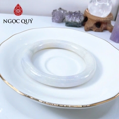 Vòng cẩm thạch A Myanmar - Ngọc phỉ thúy type A bản tròn và hẹ màu thu hương - Ngoc Quý